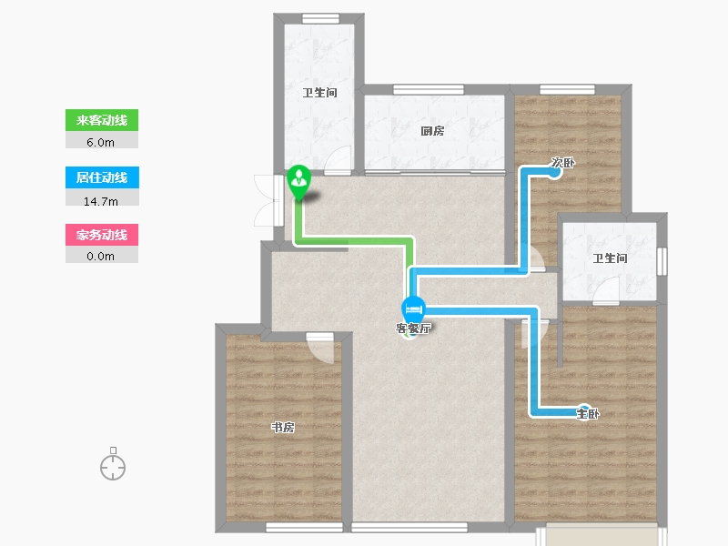 辽宁省-沈阳市-龙湖·千山新屿-101.00-户型库-动静线