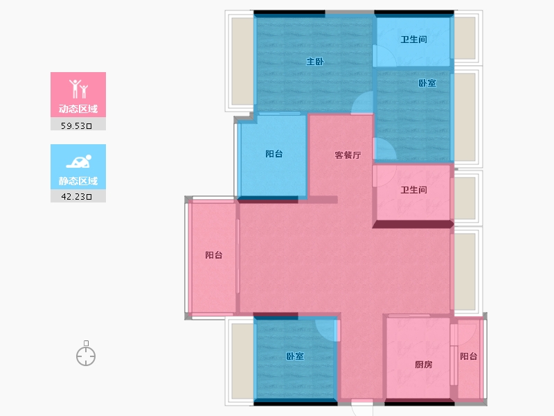 广东省-深圳市-宏发万悦山二期​-91.20-户型库-动静分区