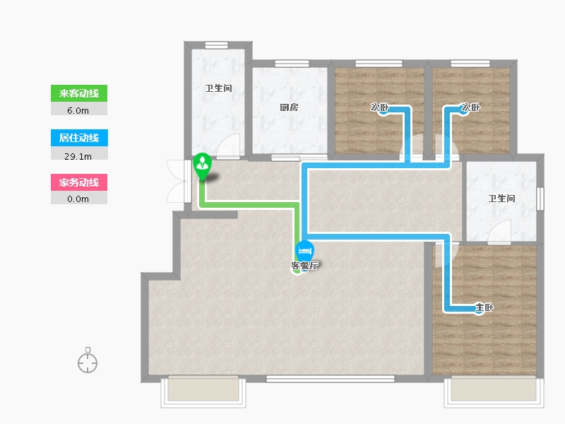 辽宁省-沈阳市-龙湖·千山新屿-114.67-户型库-动静线