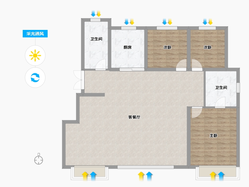 辽宁省-沈阳市-龙湖·千山新屿-114.67-户型库-采光通风