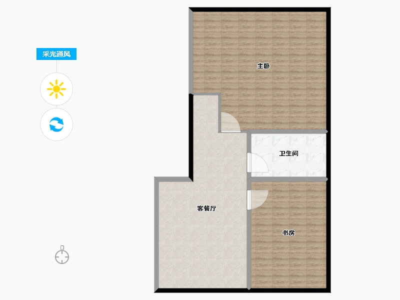 山东省-济南市-恒沣花园-128.01-户型库-采光通风