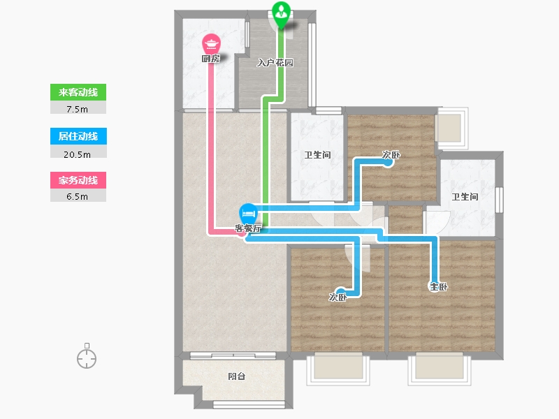 广东省-广州市-实地常春藤6期-89.00-户型库-动静线