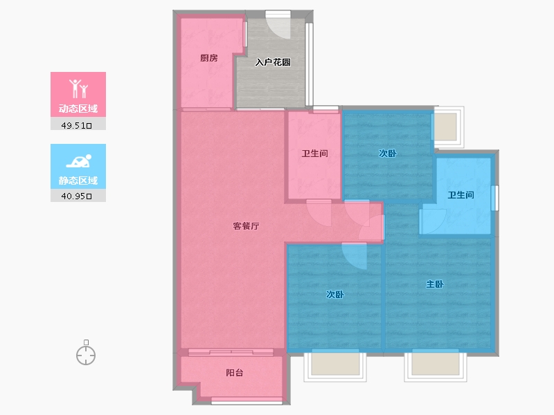 广东省-广州市-实地常春藤6期-89.00-户型库-动静分区