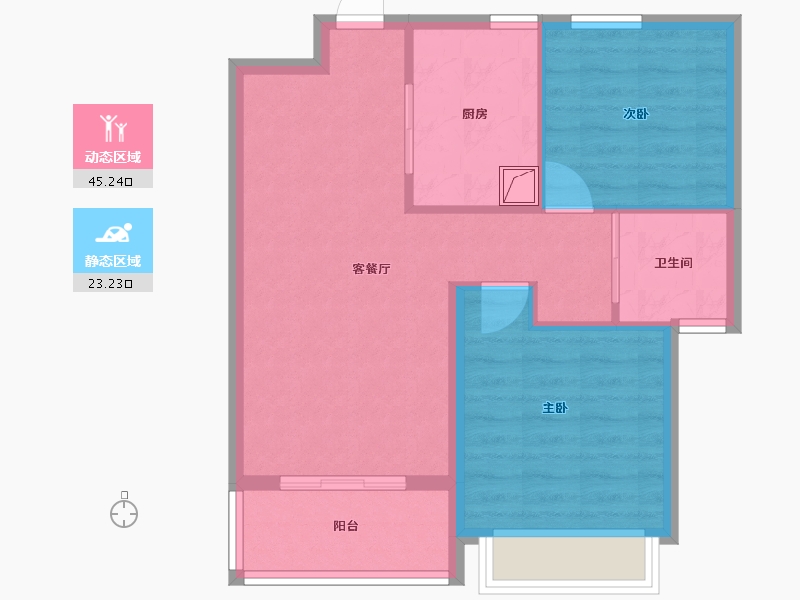 上海-上海市-东方惠雅-61.32-户型库-动静分区