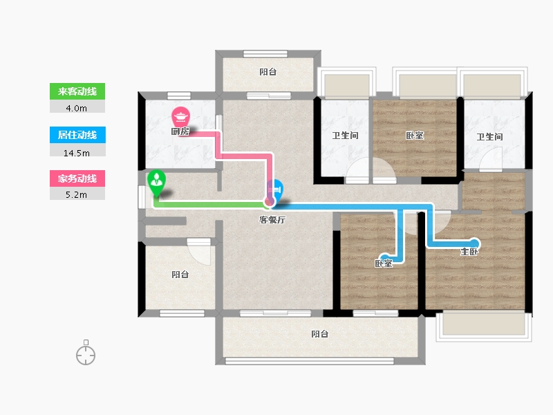 广东省-江门市-方圆旭辉天赋-97.41-户型库-动静线