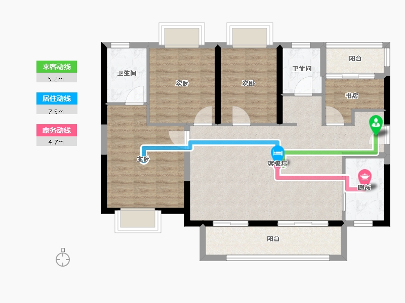 广东省-广州市-五矿壹云台-90.27-户型库-动静线