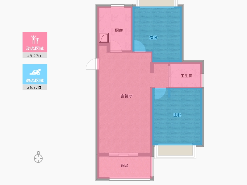 上海-上海市-东方惠雅-66.24-户型库-动静分区