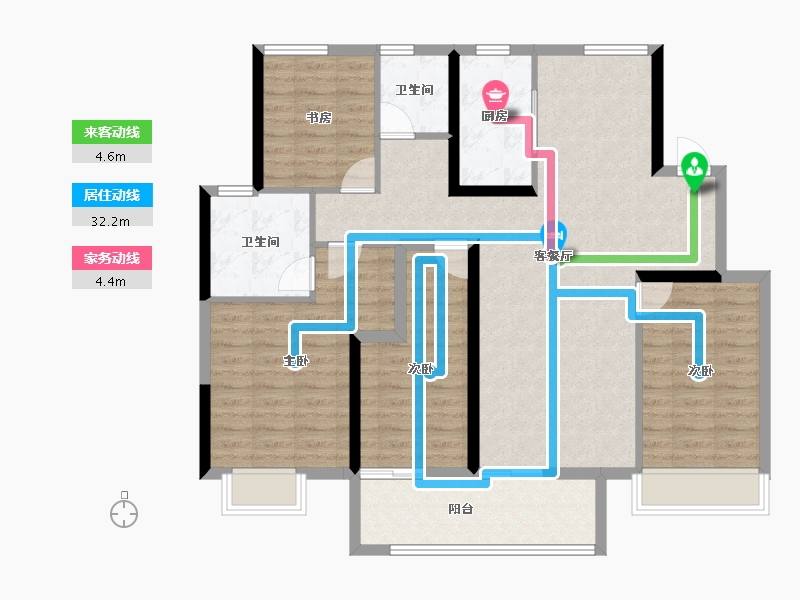 山东省-济南市-中建蔚蓝之城-111.39-户型库-动静线