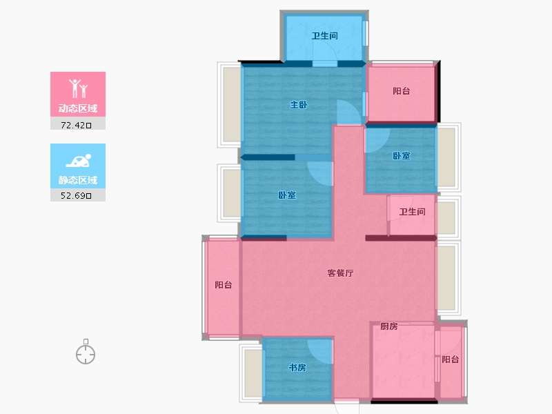 广东省-深圳市-宏发万悦山二期-112.00-户型库-动静分区