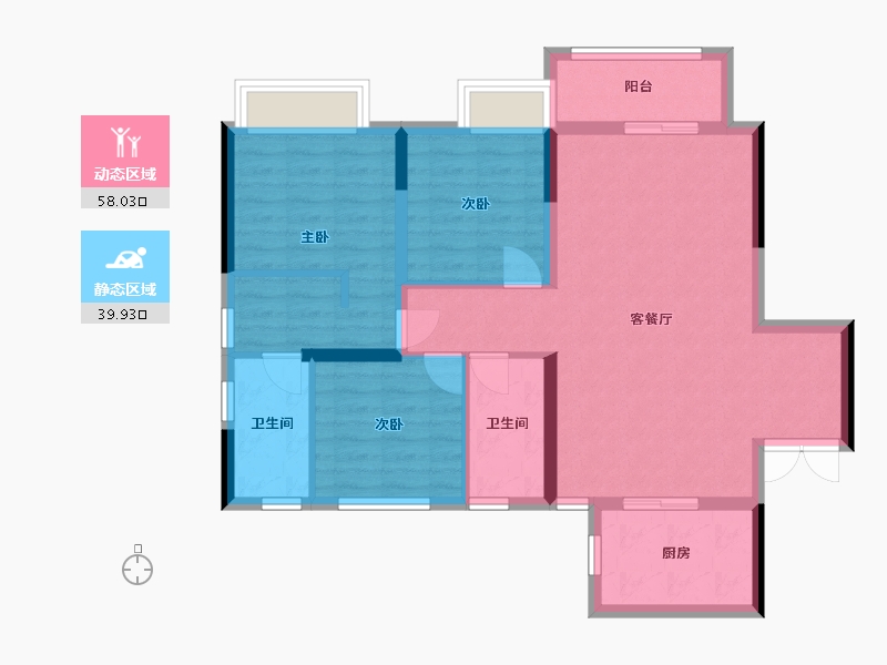 四川省-泸州市-三溪酒城中心-102.00-户型库-动静分区