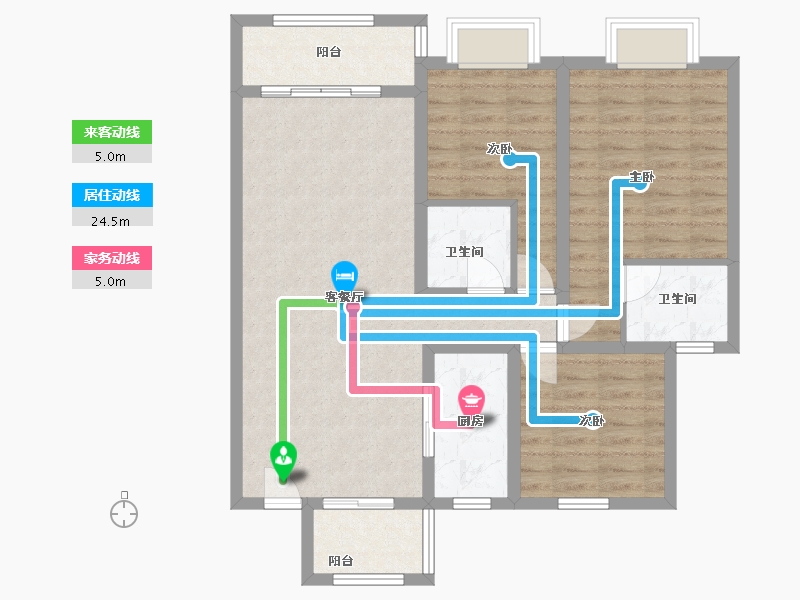 山西省-临汾市-蓝山国际二期-100.00-户型库-动静线