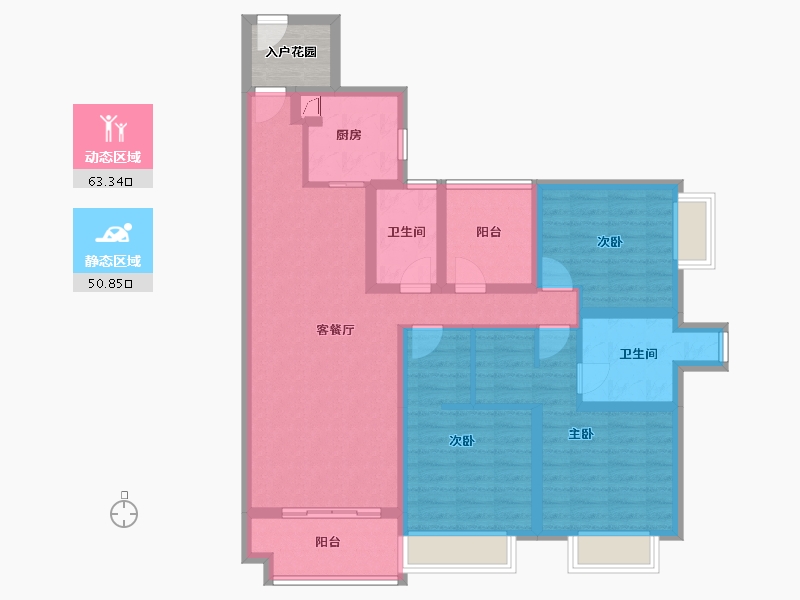 广东省-佛山市-华润置地悦里-103.81-户型库-动静分区