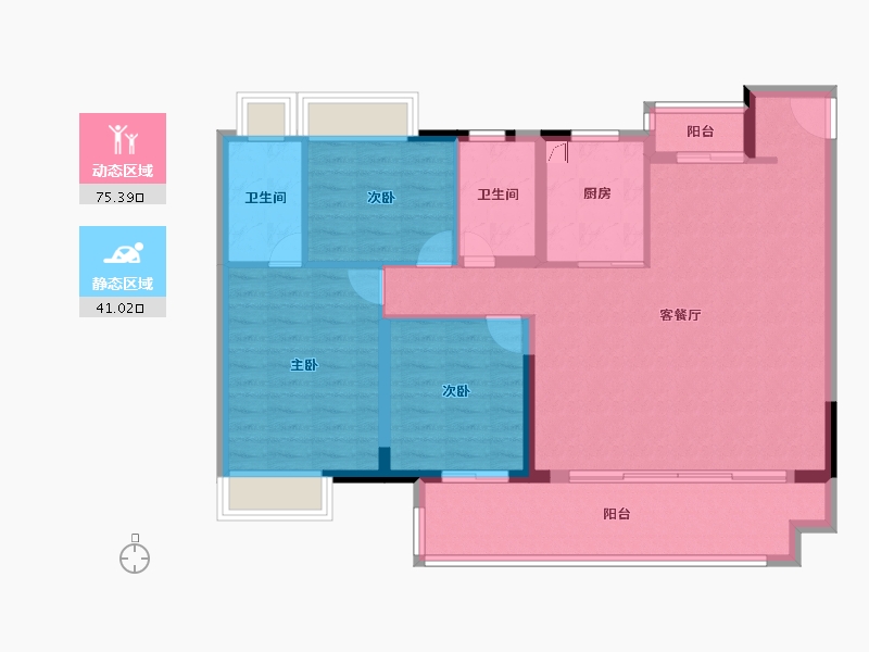 江西省-南昌市-湖城大境·金地广场-105.54-户型库-动静分区