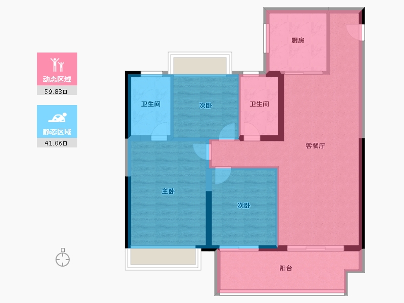 江苏省-常州市-新城汇隽-91.20-户型库-动静分区