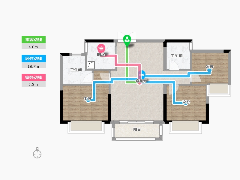 江西省-萍乡市-翰林悦府-83.25-户型库-动静线