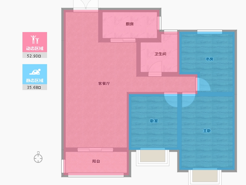 甘肃省-兰州市-兰石豪布斯卡-78.30-户型库-动静分区