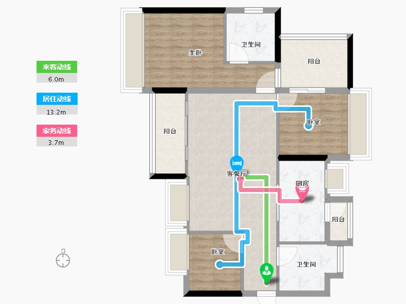 广东省-深圳市-宏发万悦山二期​-89.60-户型库-动静线