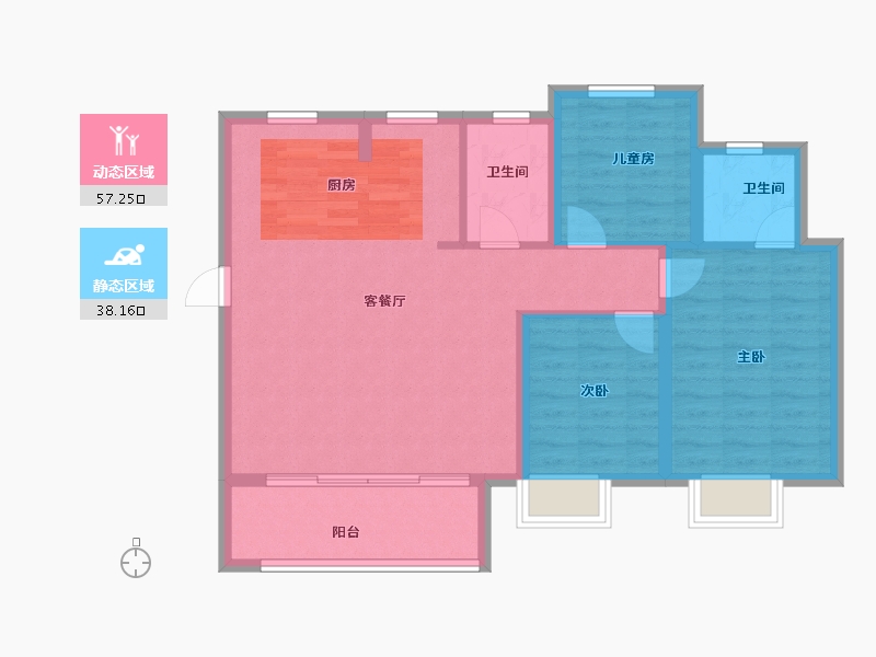 福建省-泉州市-翰林合著-86.37-户型库-动静分区