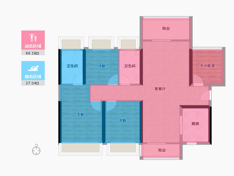 广东省-中山市-锦绣海湾城-91.92-户型库-动静分区