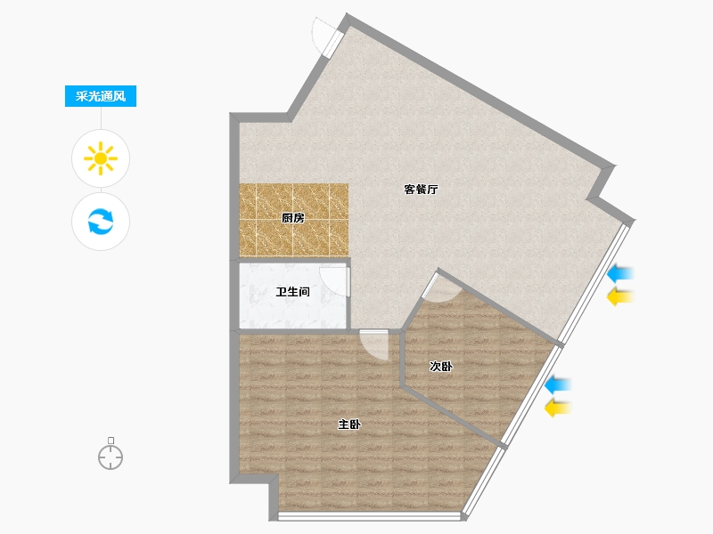 辽宁省-沈阳市-华府悦都-94.48-户型库-采光通风