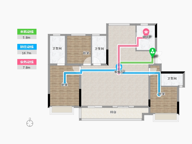 浙江省-湖州市-太湖健康城翠堤湾-150.41-户型库-动静线