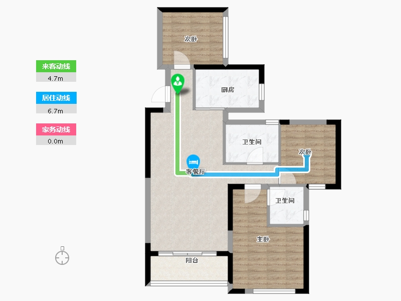 湖南省-长沙市-鸿海·公园里-84.40-户型库-动静线