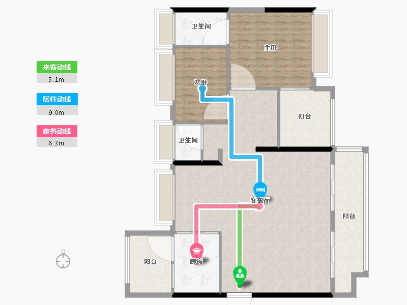 广东省-深圳市-宏发万悦山二期​-133.60-户型库-动静线