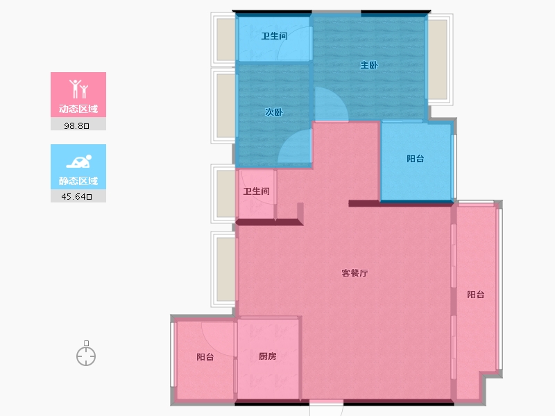 广东省-深圳市-宏发万悦山二期​-133.60-户型库-动静分区