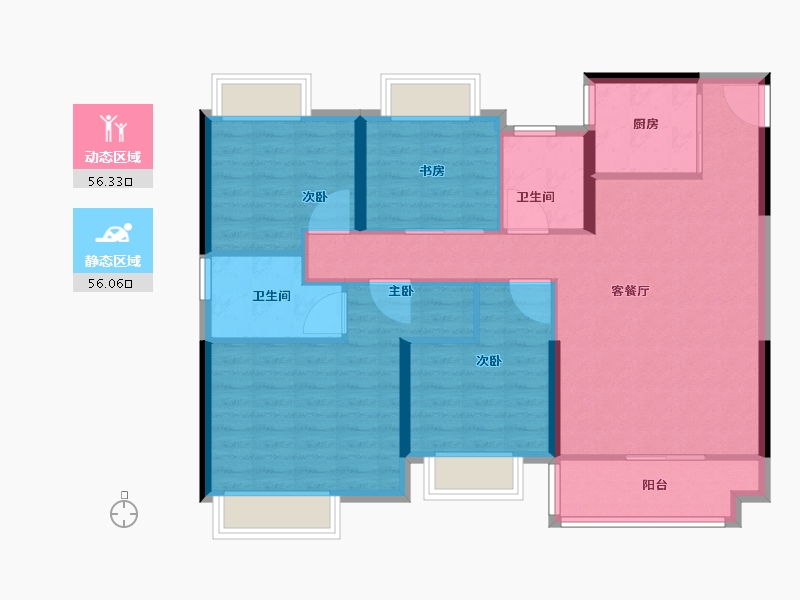 浙江省-湖州市-海伦堡星悦-101.61-户型库-动静分区