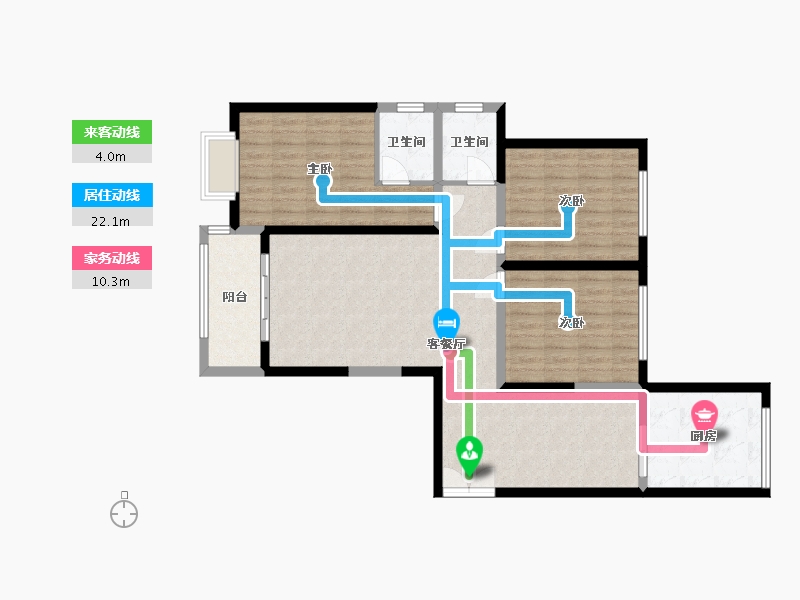 陕西省-西安市-陕煤集团小区-119.00-户型库-动静线