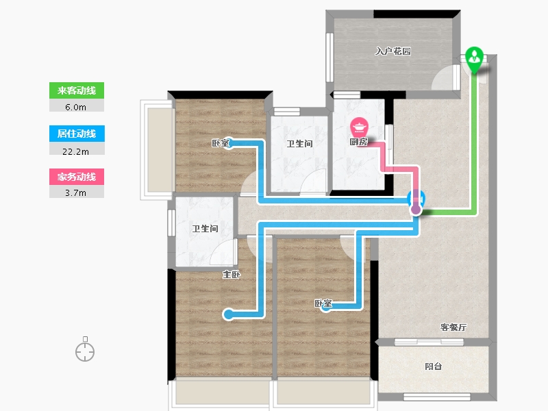 广东省-江门市-越秀·星汇名庭-87.99-户型库-动静线