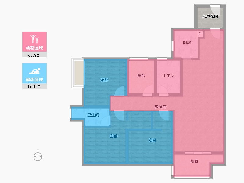 广东省-佛山市-华润置地悦里-103.30-户型库-动静分区