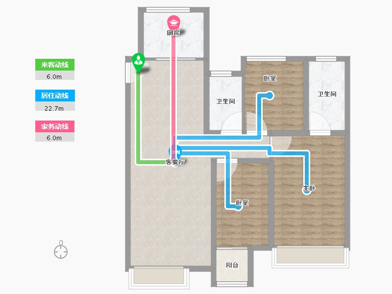 山东省-济南市-中骏柏景湾-96.01-户型库-动静线