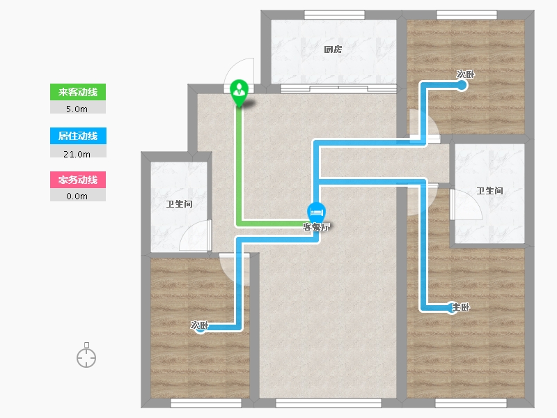 辽宁省-沈阳市-万科北宸之光-81.91-户型库-动静线