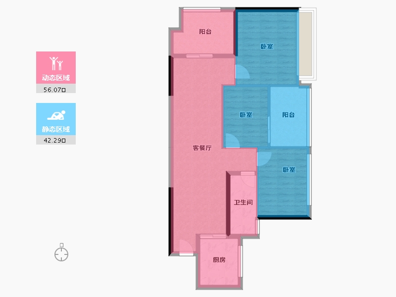 广东省-深圳市-新世界松风明月-88.65-户型库-动静分区