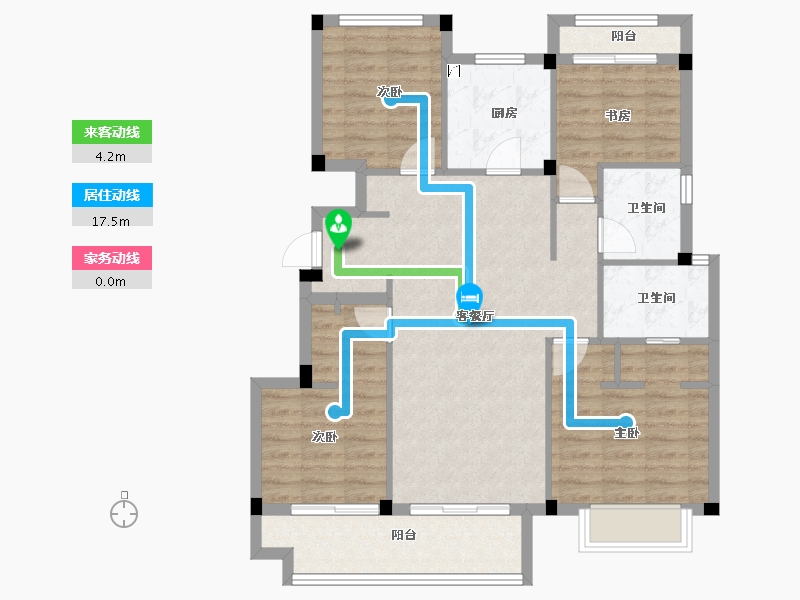 浙江省-宁波市-大唐·华是川·辰悦世家-93.65-户型库-动静线