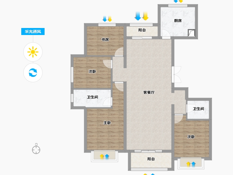 山西省-大同市-领阅-120.00-户型库-采光通风