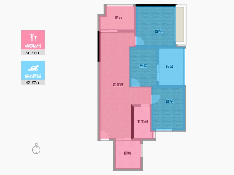 广东省-深圳市-新世界松风明月​-82.80-户型库-动静分区