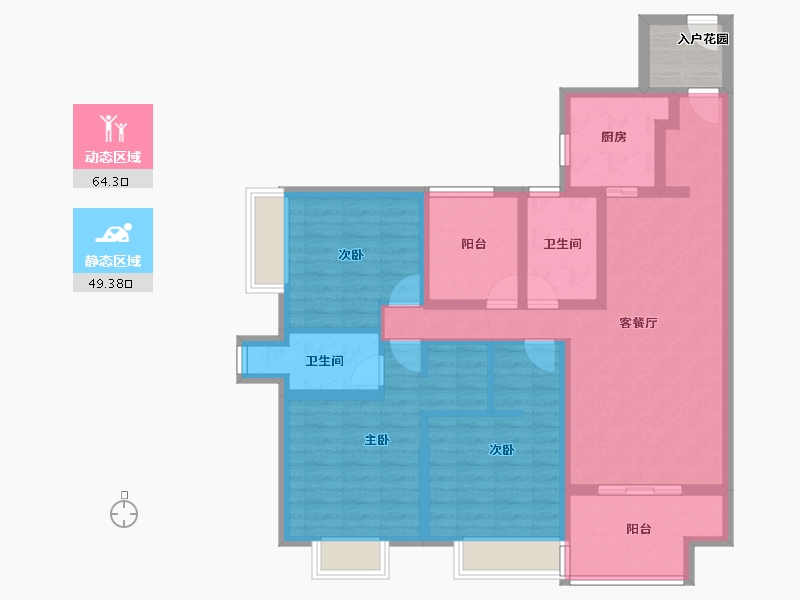 广东省-佛山市-华润置地悦里-103.20-户型库-动静分区