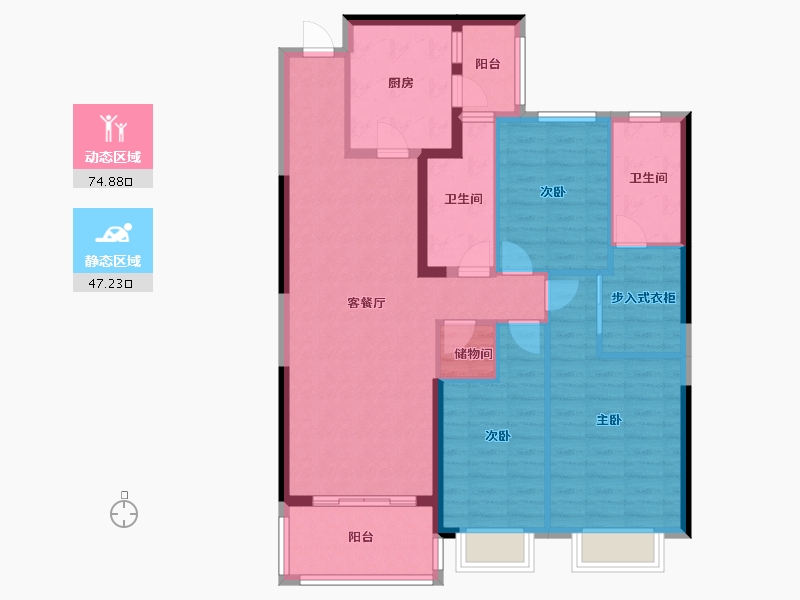 河南省-许昌市-恒大悦龙台-110.00-户型库-动静分区