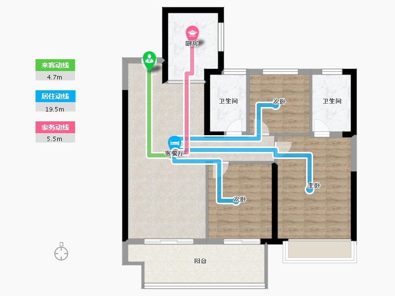 江苏省-常州市-新城汇隽-86.40-户型库-动静线