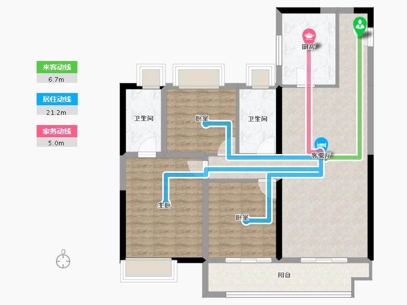 湖北省-武汉市-城投联投江南岸-94.61-户型库-动静线