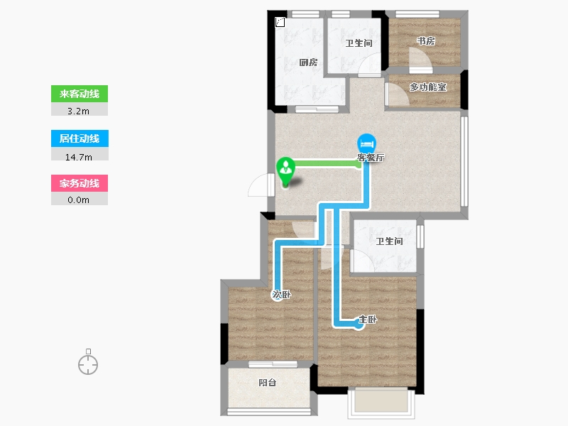 浙江省-宁波市-荣安林语秋月-74.45-户型库-动静线