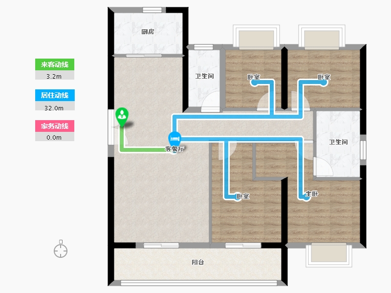 湖北省-武汉市-江樾云著-101.60-户型库-动静线