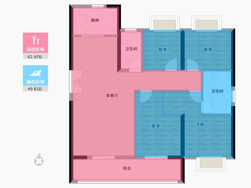 湖北省-武汉市-江樾云著-101.60-户型库-动静分区