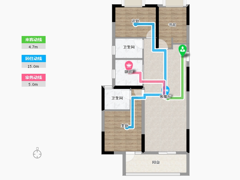 湖北省-武汉市-联发璞悦府-83.56-户型库-动静线