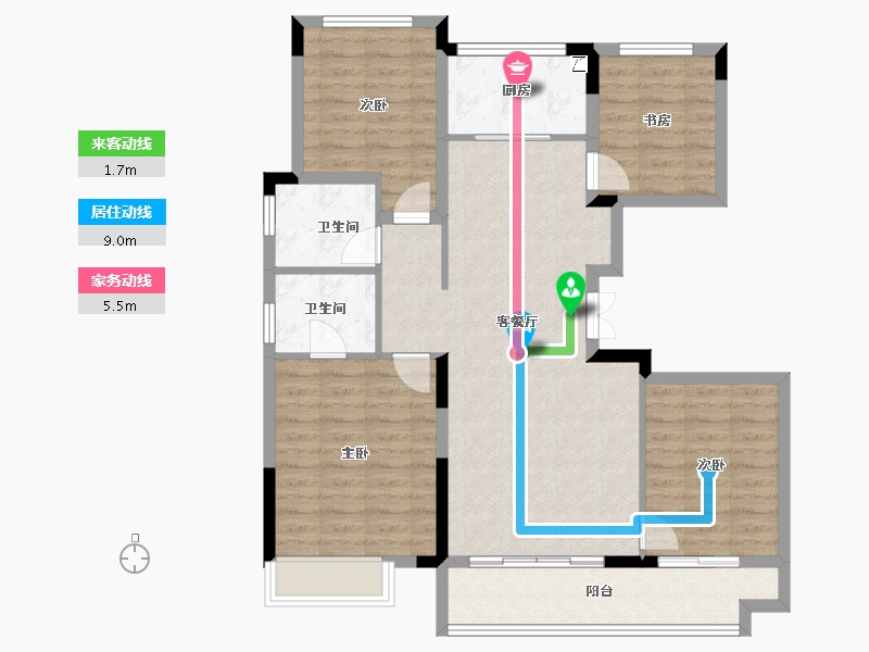 江西省-南昌市-红星中奥广场-99.82-户型库-动静线