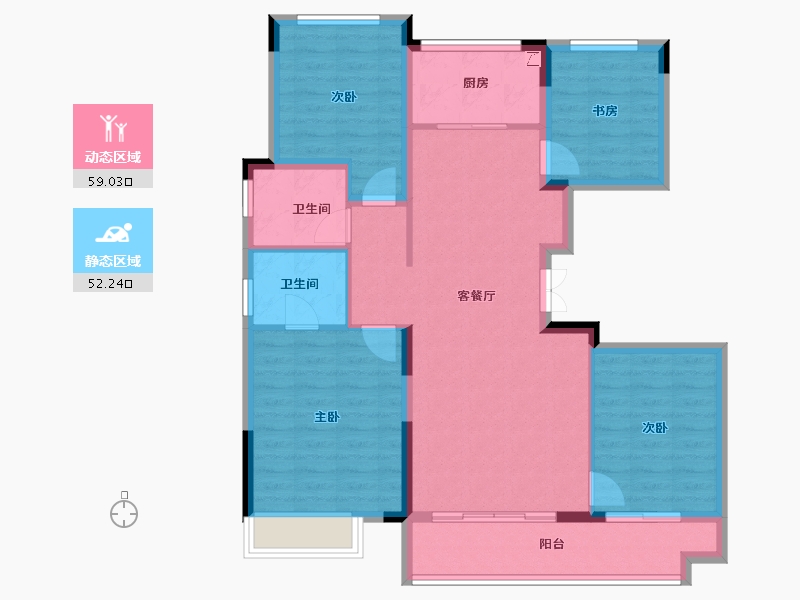 江西省-南昌市-红星中奥广场-99.82-户型库-动静分区