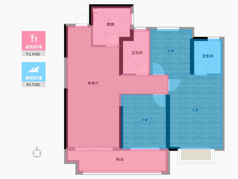 江西省-南昌市-红星中奥广场-82.46-户型库-动静分区