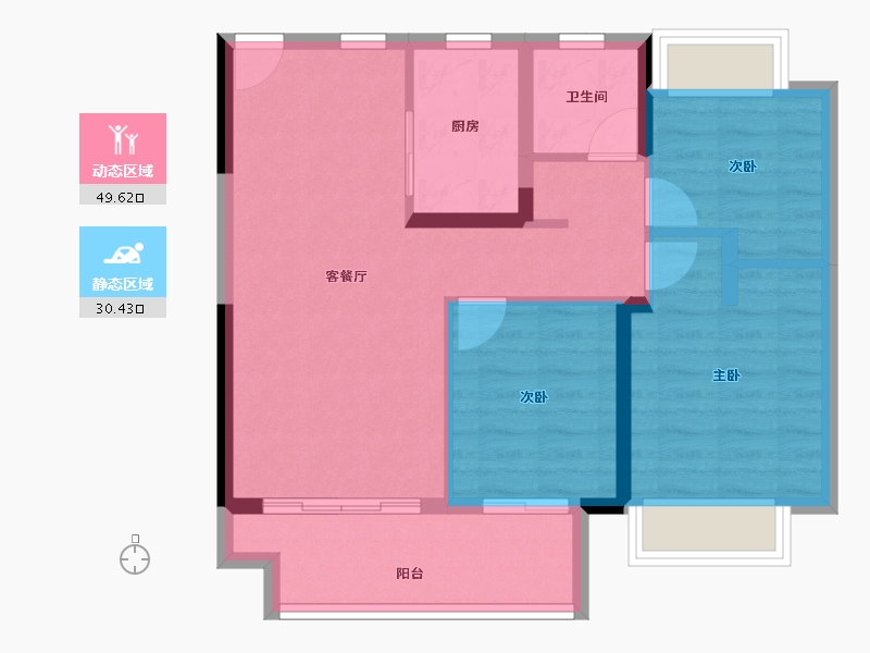 江西省-南昌市-绿梦洪州书院-71.24-户型库-动静分区